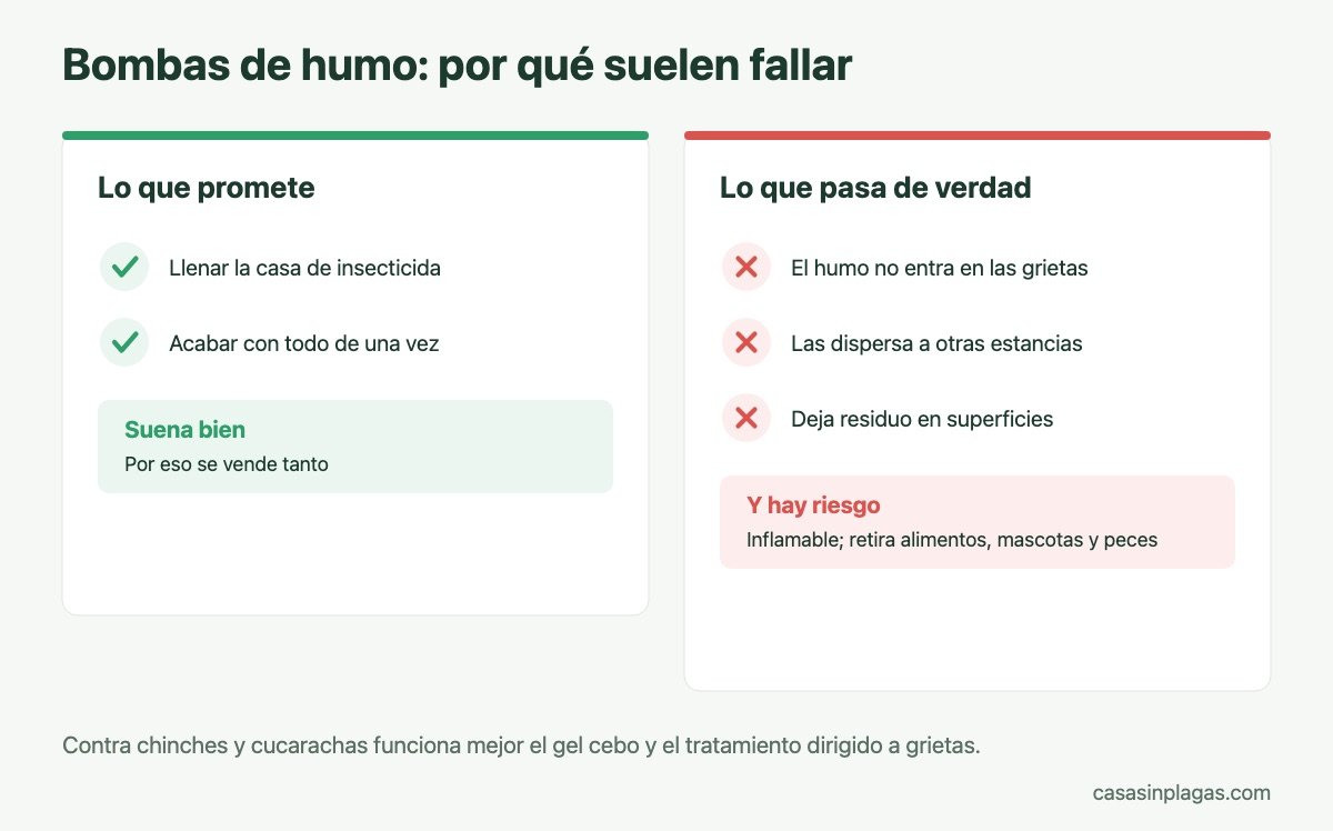 Por qué las bombas de humo suelen fallar contra las chinches