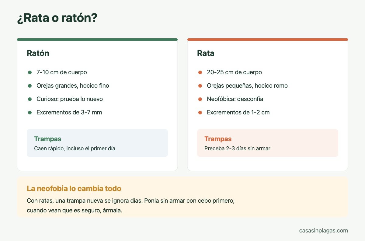 Cómo distinguir una rata de un ratón