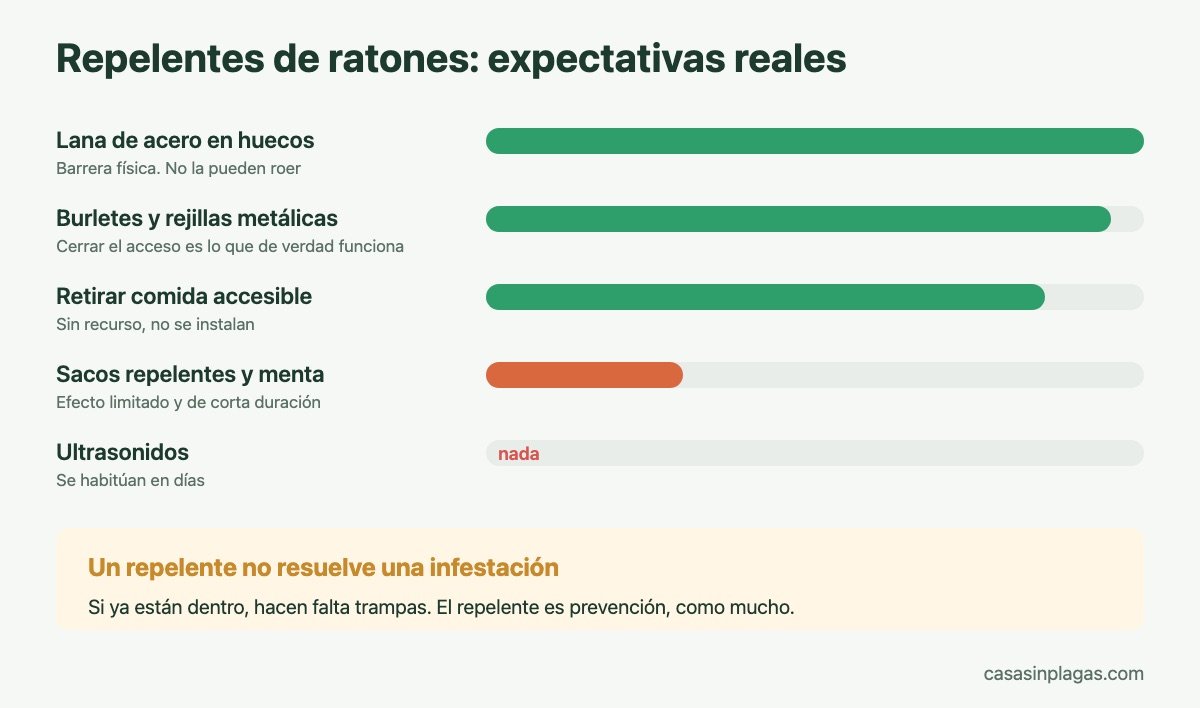 Qué repele de verdad a los ratones: las barreras físicas
